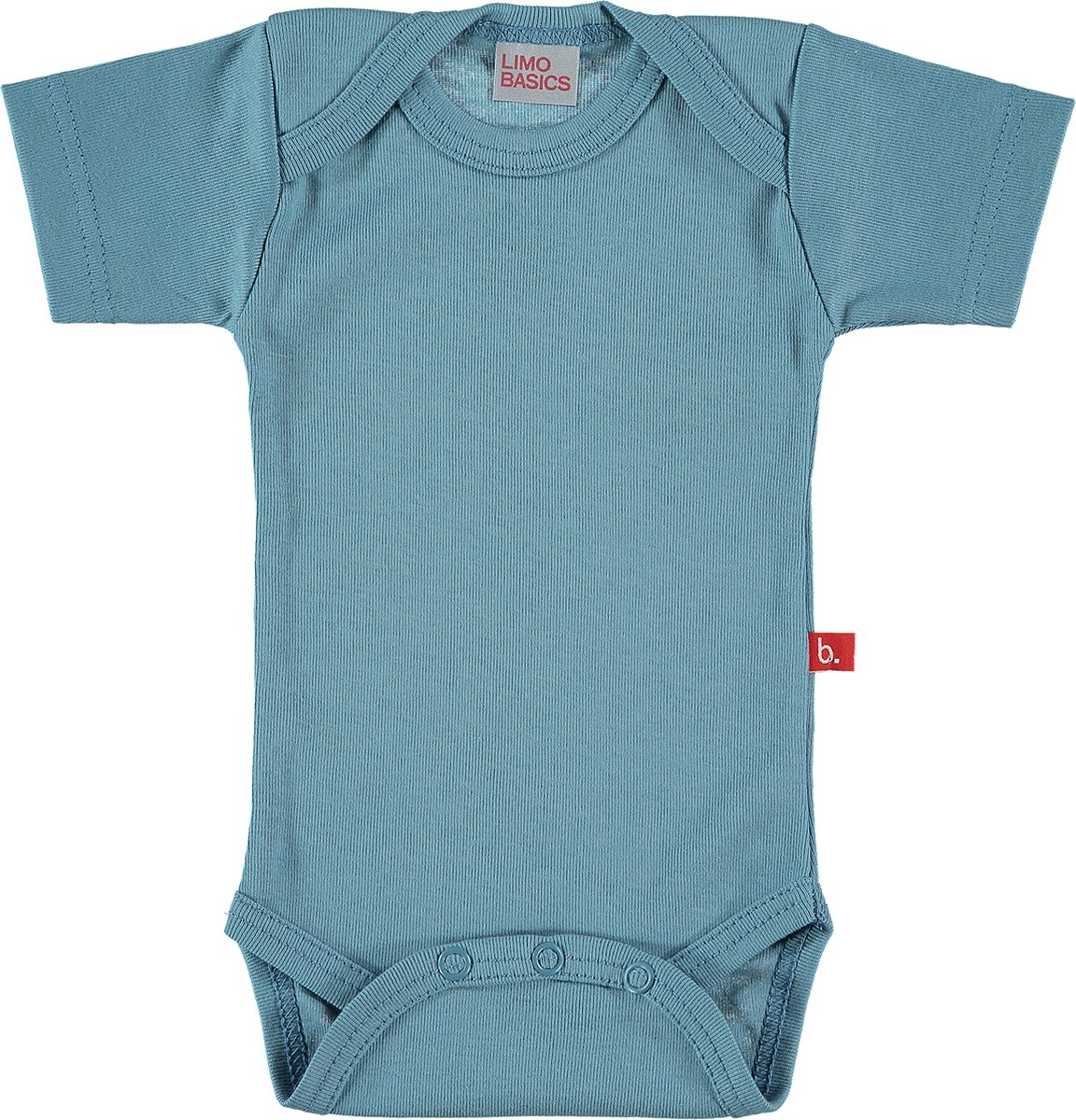 Baby romper korte mouw bio katoen denim blauw 50-56
