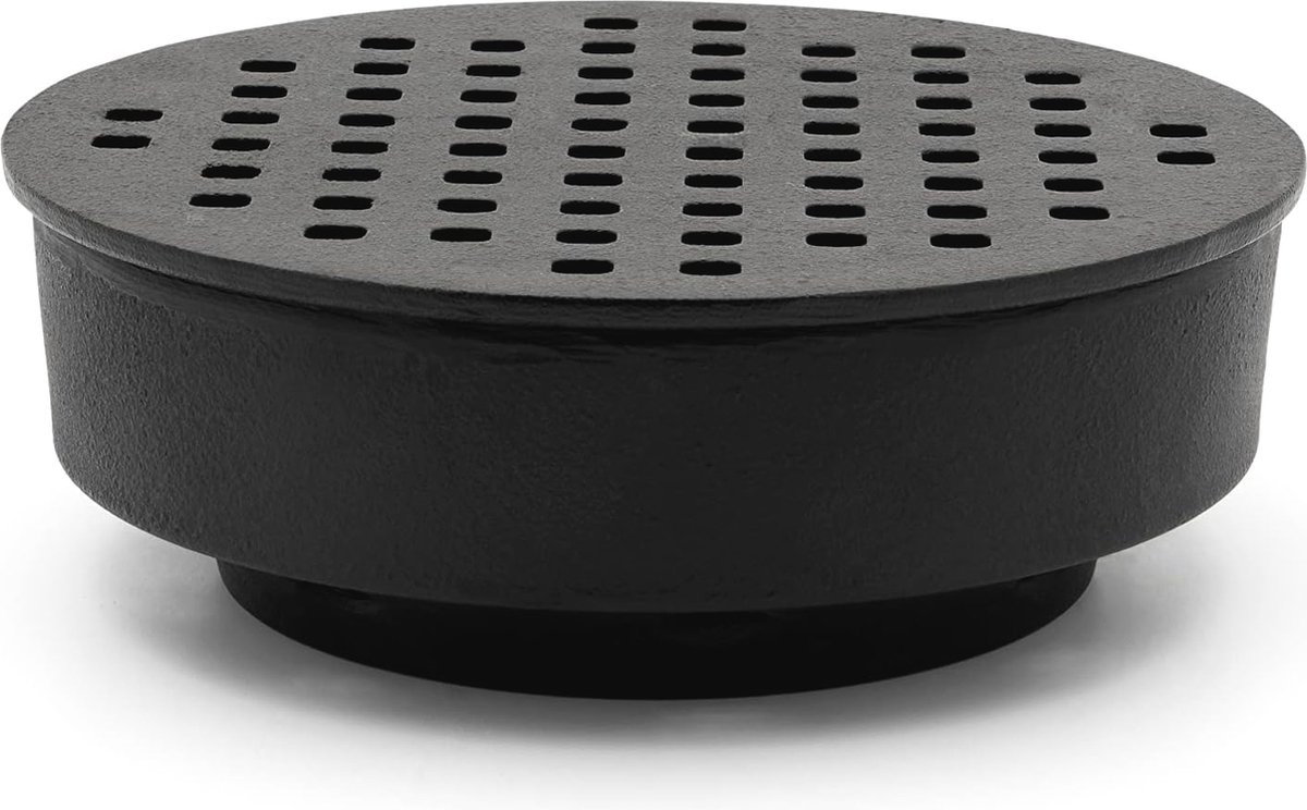 Ronde gietijzeren theewarmer Ø 15 cm - geperforeerde onderzetter voor 1 theelicht