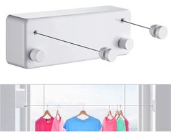 DD Droogrek Muur - Droogrek wand - Wasrek Muur - 2 Lijnen - Wit