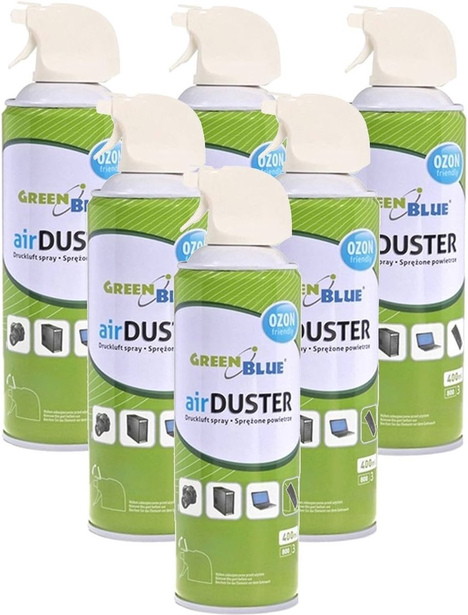 Persluchtspray voor Computer- en Toestelreiniging - 6 x 400ml Spuitbussen