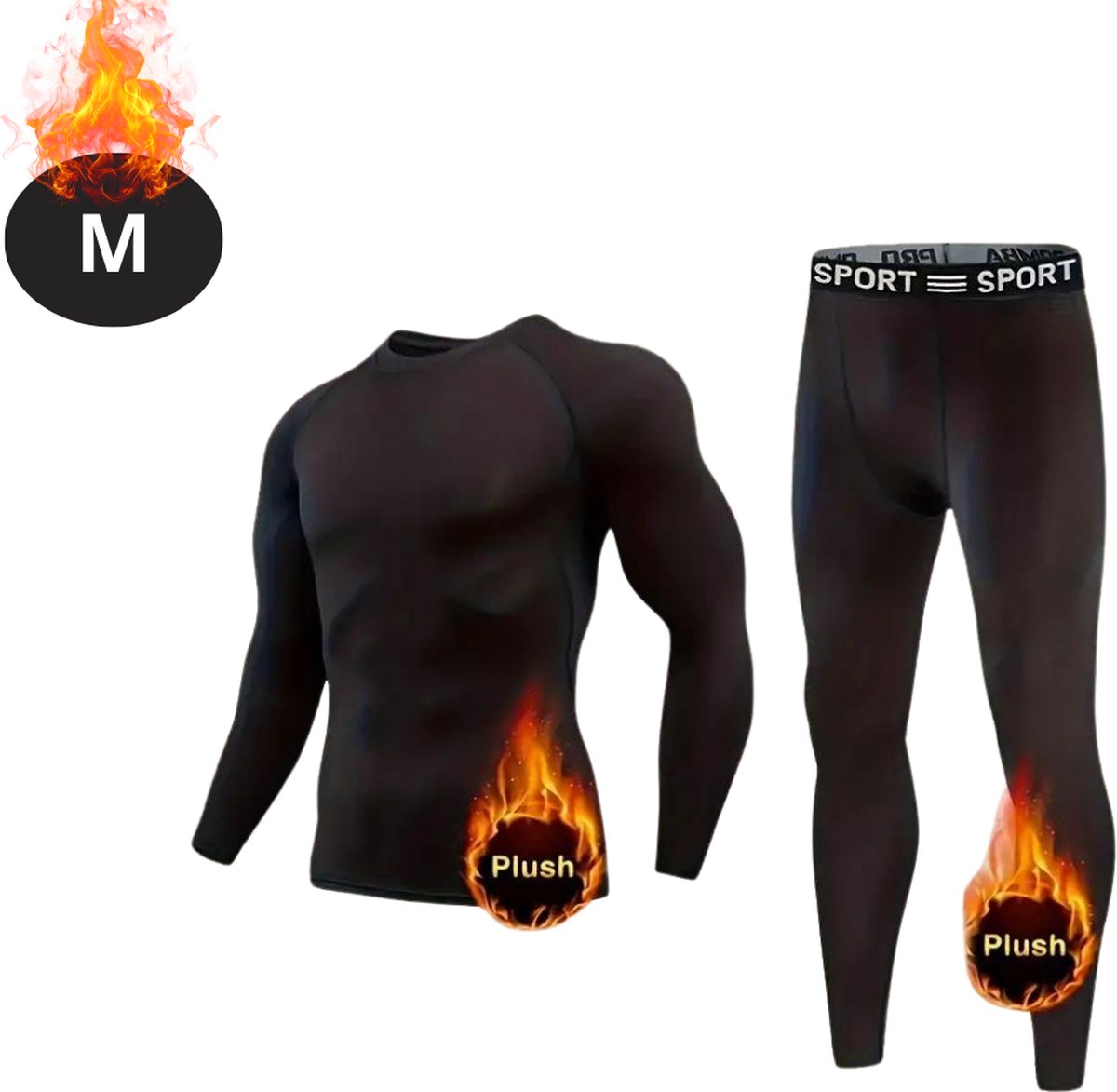 Nivard Thermokleding Heren – Thermobroek – Thermoset – Thermolegging – Winter – Thermoshirt – Zwart – M Nivard Thermokleding Heren – Thermobroek – Thermoset – Thermolegging – Winter – Thermoshirt – Zwart – M