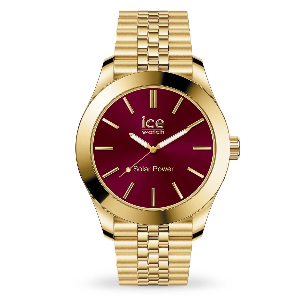 Ice Watch ICE steel - Gold burgundy 023793 Horloge - Staal - Goudkleurig - Ø 34 mm