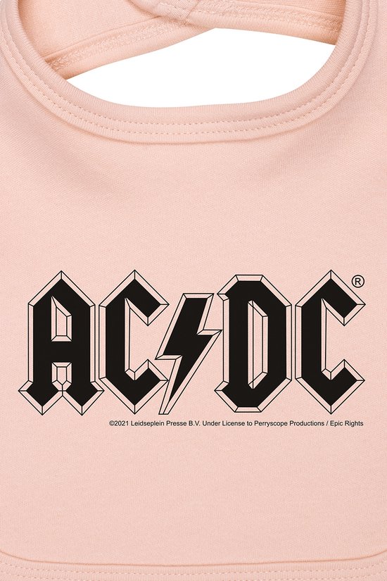 AC/ DC Métal- Bavoir Logo Kids - Katoen Rose Clair -
