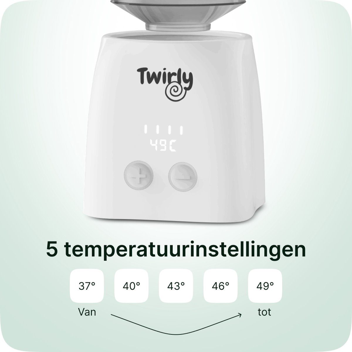 Flessenwarmer baby voor 2 flessen, wit, 4-in-1, babyfleswarmer met