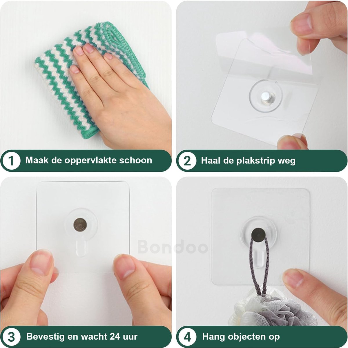 tesa Powerstrips Click Zelfklevende haken voor het ophangen