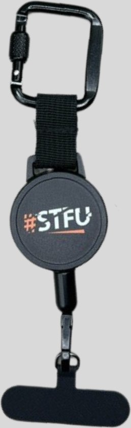 Foto: Stfu screensaver phone cord geschikt voor elke telefoon anti diefstal telefoonhouder telefoon koord telefoonhoesje festival gadget festival waaier festival dop festival oordopjes klimmen wintersport veilig