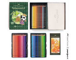 foto van Faber-Castel kleurpotloden - Polychromos Fantasy Animalset - 36 stuks - in samenwerking met Karin Luttenberg - FC-210014