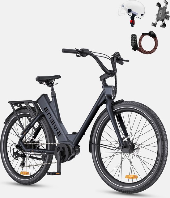 Foto: Engwe p275 st urban elektrische fiets 250w borstelloze middenmotor met koppelsensor 36v 19 2ah accu maximaal bereik van 260 km hydraulische schijfrem 27 5 spaakbanden shimano 9 speed zwart