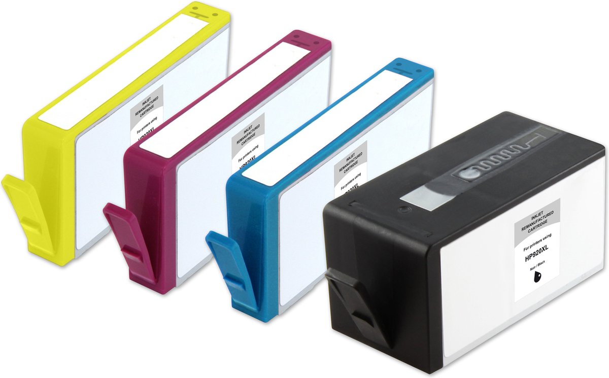 Multipack HP 920XL (Black, Cyan, Magenta, Yellow). Originele inkt-cartridges, circulair.