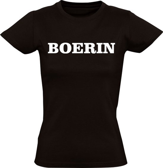 Foto: Boerin dames t shirt boer trekker landbouw