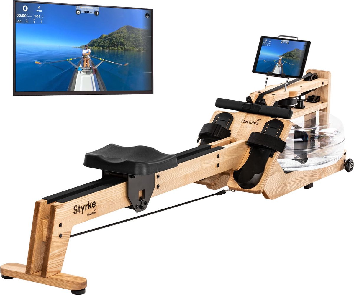 Skandika Styrke Roeitrainer Essenhout Waterweerstand Zwart - Skandika - €1.099,00