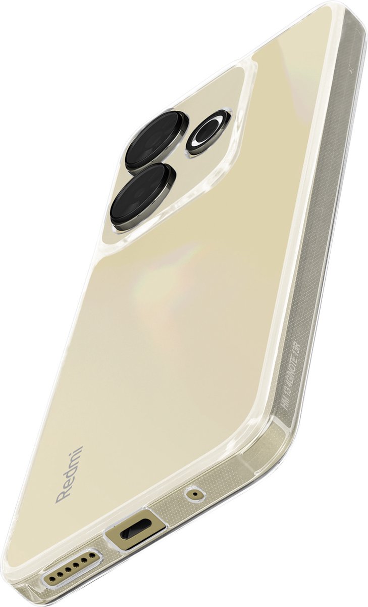 Avizar Hoesje Geschikt voor Xiaomi Redmi 13 Schokbestendig Zacht Shell, Transparant