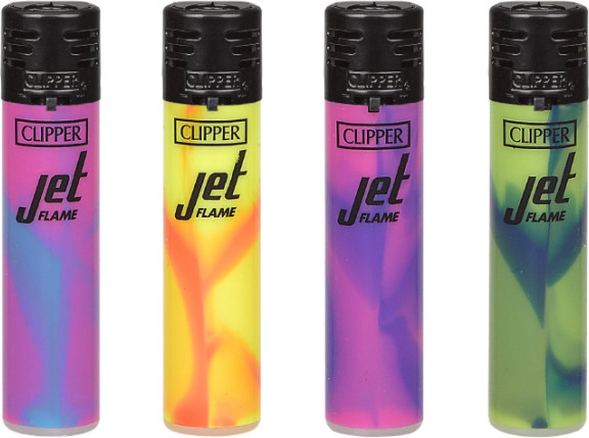 Goedkoopste CLIPPER® Aansteker - Nebula Mix 1 – Classic Jet Flame - 4 Stuks