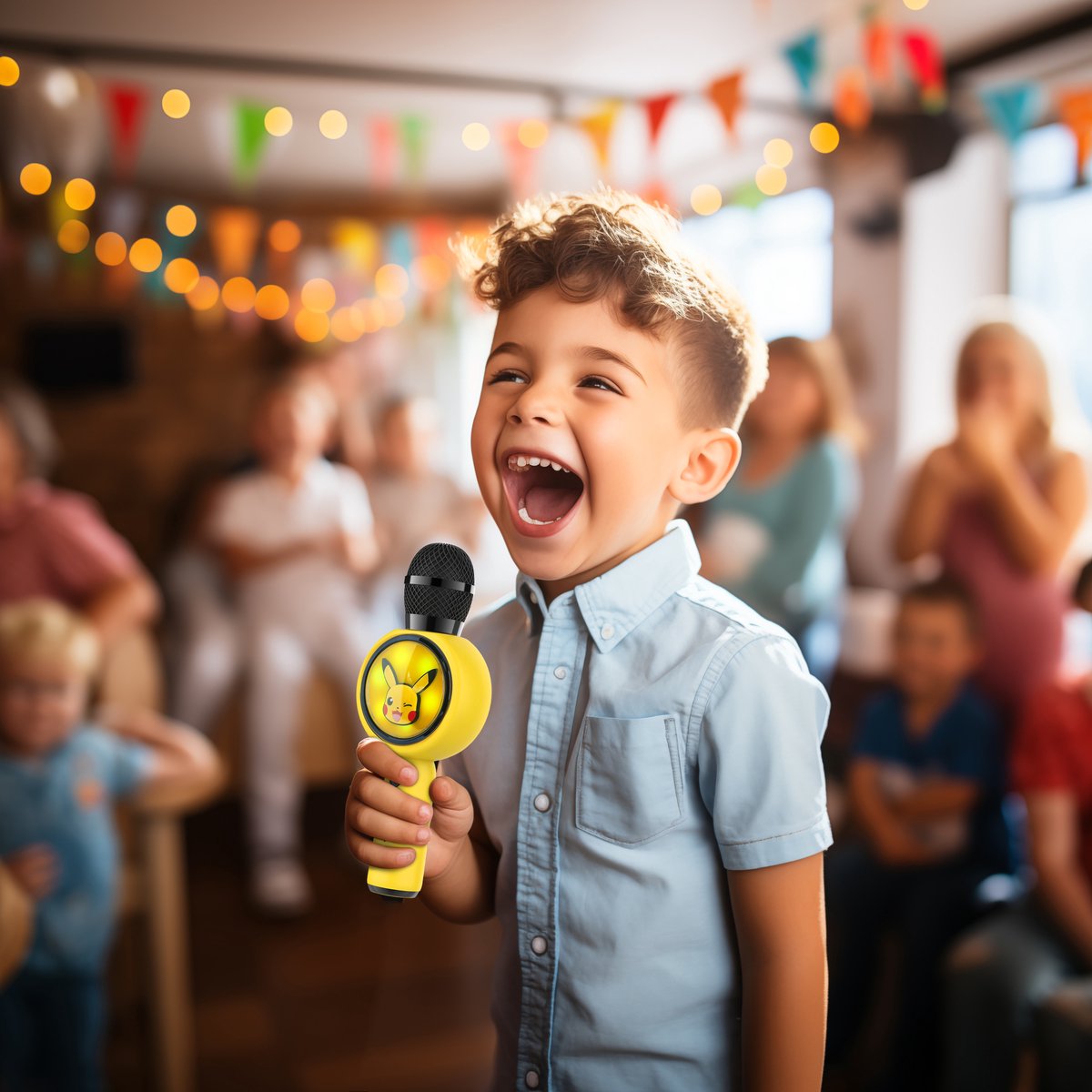 Pokémon - draadloze karaoke microfoon voor kinderen - oplichtend LED display - speaker - met stemeffecten — cadeau in Spellen & Speelgoed - foto 3