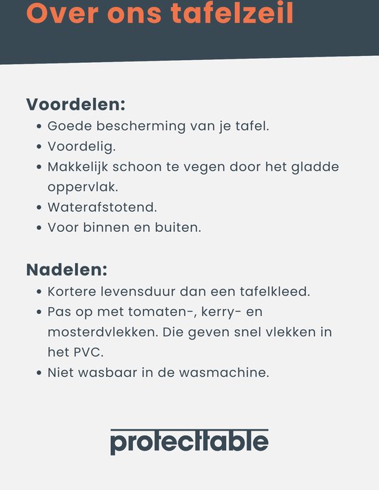 Nappe Aspect Lin Grijs 140x270cm - Nappe Lavable - Plastique