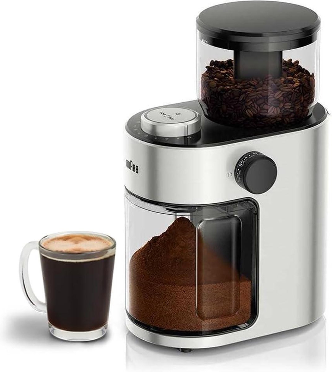 Professionele Koffiemolen 15 Maalstanden Gemakkelijk Schoon te Maken Uitneembare Bonencontainer RVS