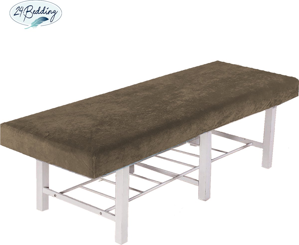 Goedkoopste 24-Bedding - Massagetafel Hoeslaken - Massagetafel hoeslaken Badstof - 70x200-210 cm Taupe Bruin