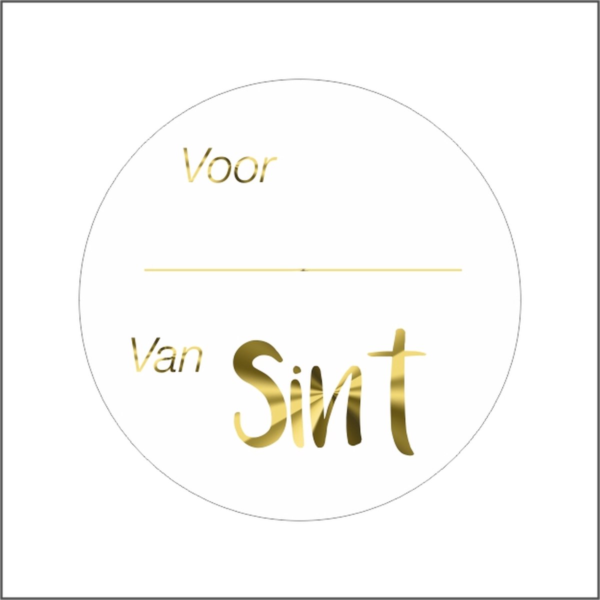 Cadeaustickers Etiketten Sinterklaas Goud