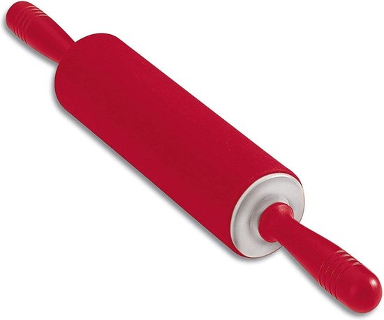 Westmark Gallant, 29152270 Lepelschraper, lepelvormig gebogen siliconen kop, hittebestendig tot 200 °C, roestvrij staal/kunststof/silicone, zwart/rood/ zilver