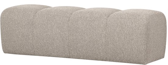 Banc WOOOD 160 cm Mojo - Bouclé - Beige Mélange - 49x160x45 cm