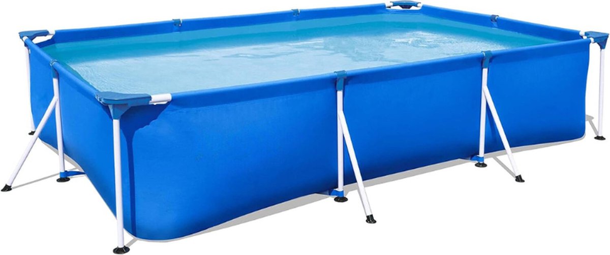 Teel Pro Opzetzwembad 300 x 201 x 66 cm - Rechthoekig van PVC en Staal - Capaciteit 3300 L - Duurzaam En Ruimtelijk