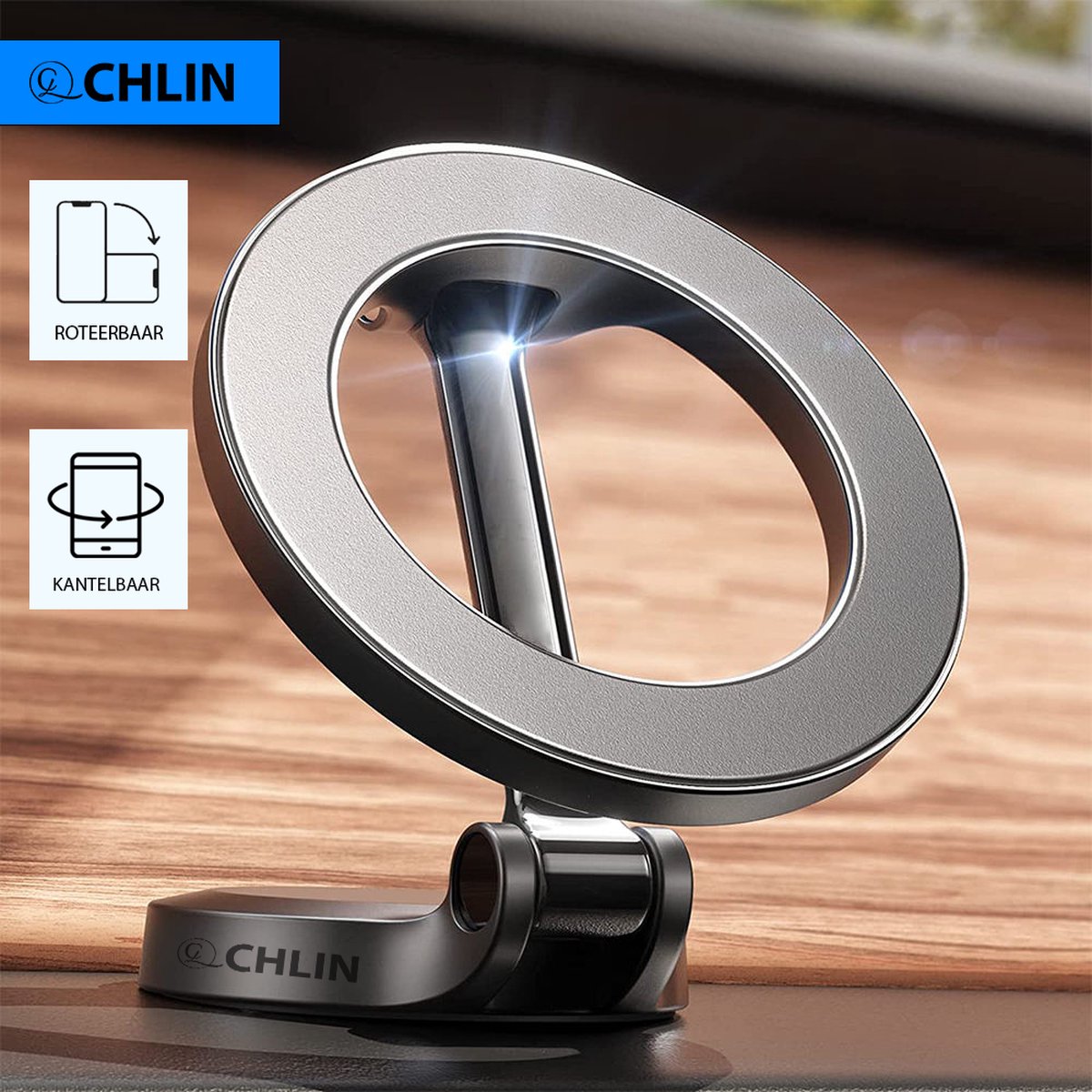 CL CHLIN® Magic MagSafe Car Mount – Magnetische 360° Autohouder met Anti-Schok & Drempel-Proof Beveiliging – Universeel voor Smartphone
