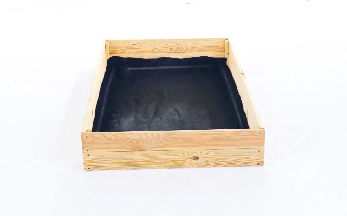 Moestuinbak - 120x80x18 cm - hout - met gronddoek