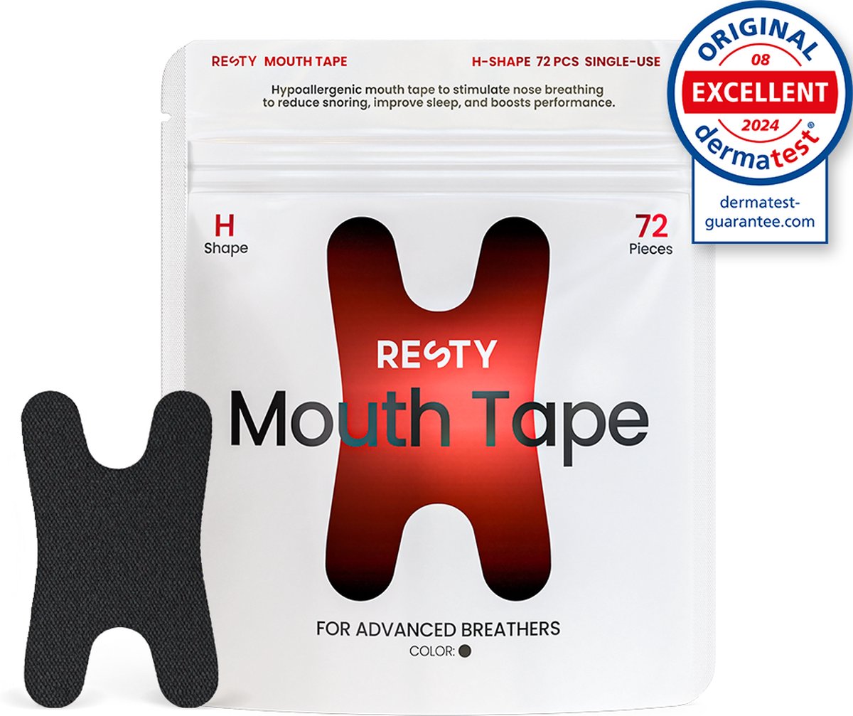 Resty Advanced H-Shape Mondtape - Slaaptape - Extra Sterk - 72 Stuks