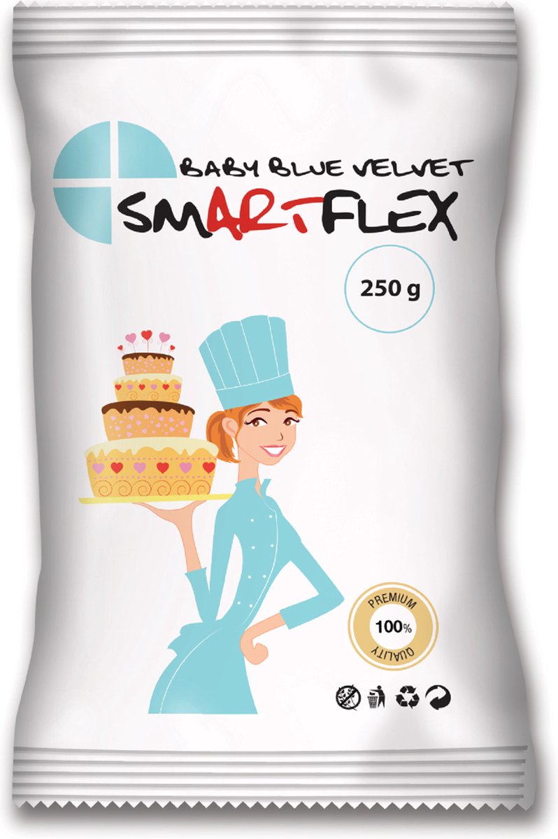 Smartflex Fondant - Baby Blauw Velvet - 250g