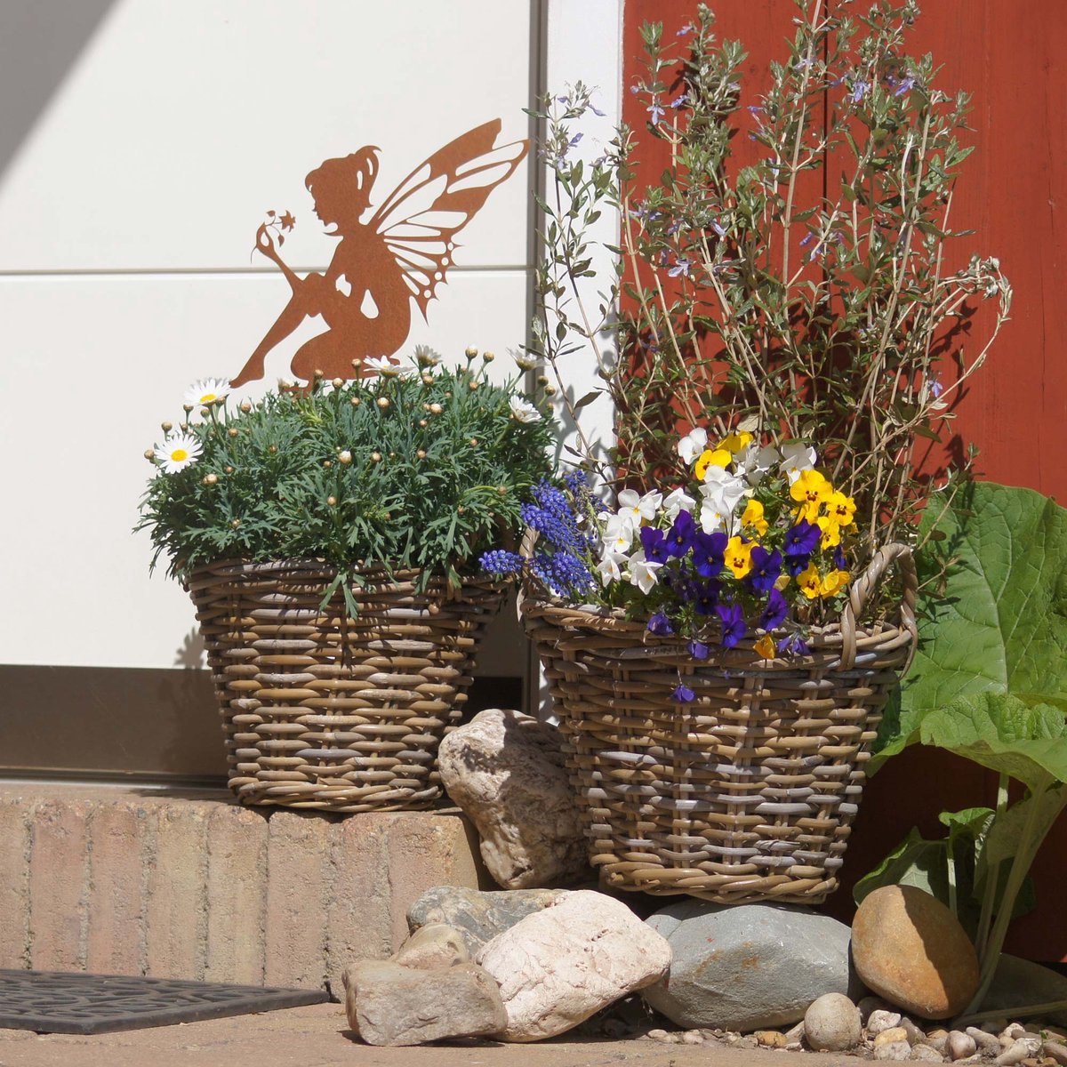 UNUS® Tuinsteker zittende elf, tuindecoratie in roestlook, 46x60cm