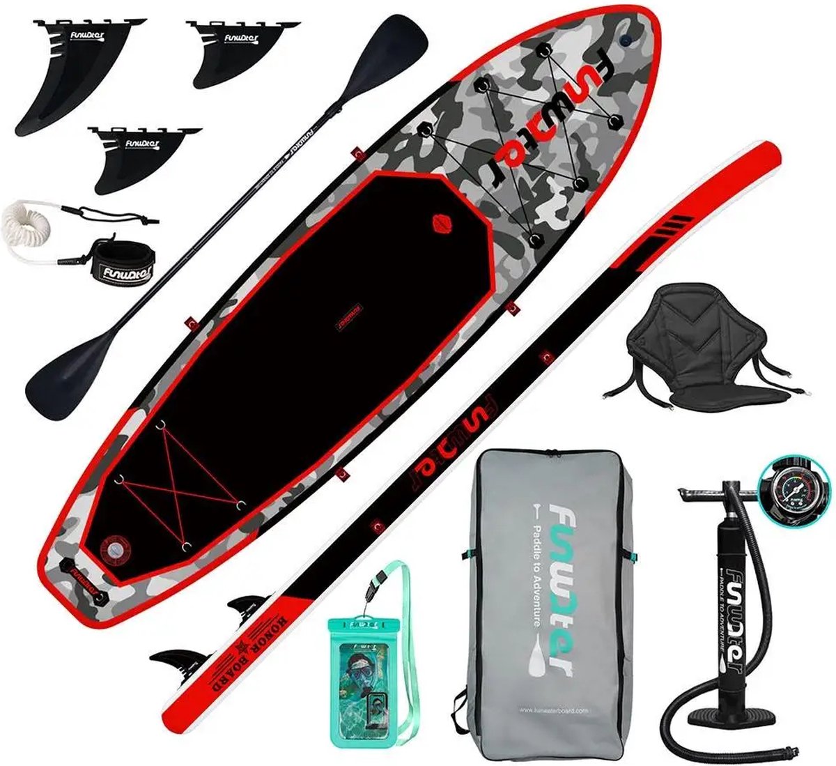 Opblaasbare Stand Up Paddle Board 10.8’ Lang 33’ Breed 6’ Dik