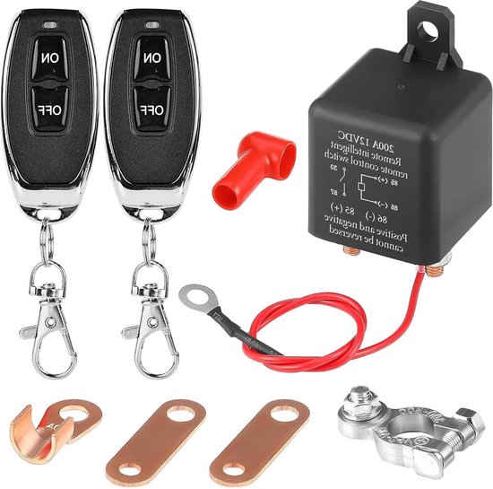 Accu Schakelaar Met Afstandsbediening 12V Voor Auto 200A Accu Schakelaar Met Afstandsbediening 12V Voor Auto 200A