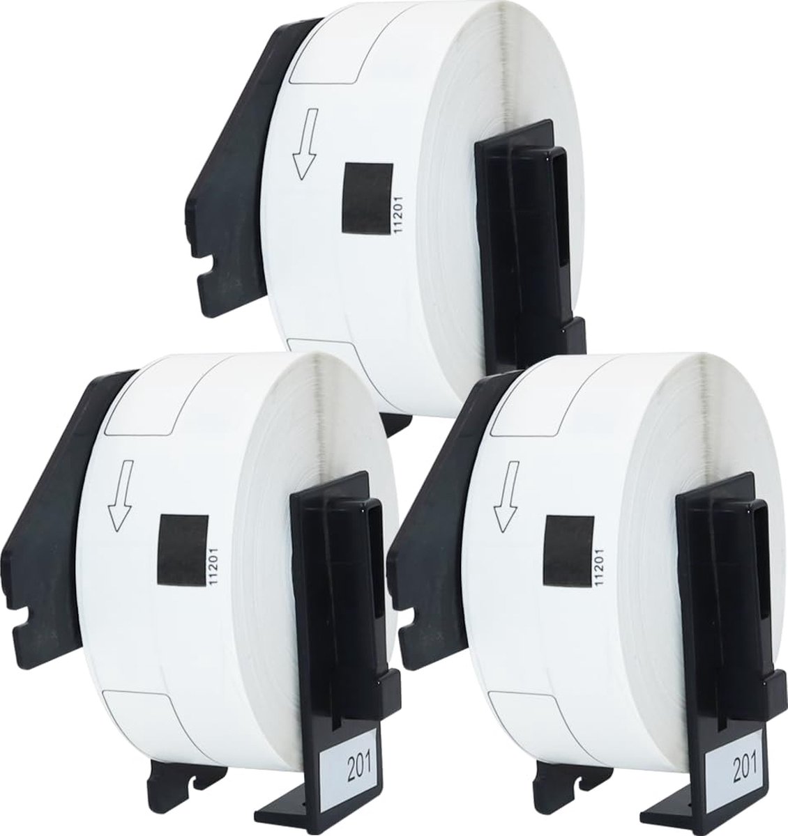 label Tape Geschikt voor Brother DK-11201 | 29 x 90 mm | 3 stuks - 400 Labels per Rol - Zwart op Wit - Papier - Etiketten- Geschikt voor: TD-4100N QL-500 QL-550 QL-560 QL-570 QL-580N QL-650TD QL-1050N QL-1060N QL-700 QL-710W QL-720NW QL-800