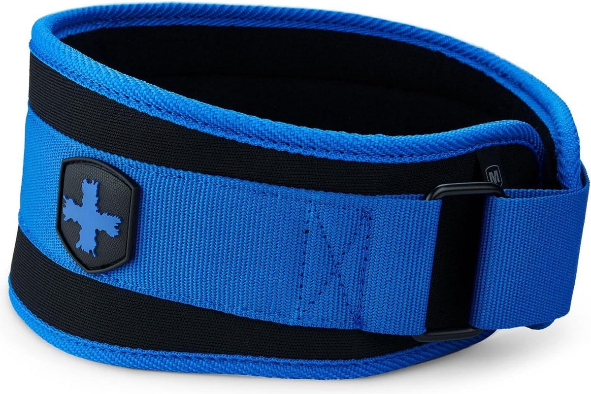 Gewichthefriem van nylon met flexibele ultralichte schuimkern - blauw - maat L - 45 inch - sterke apparatuur