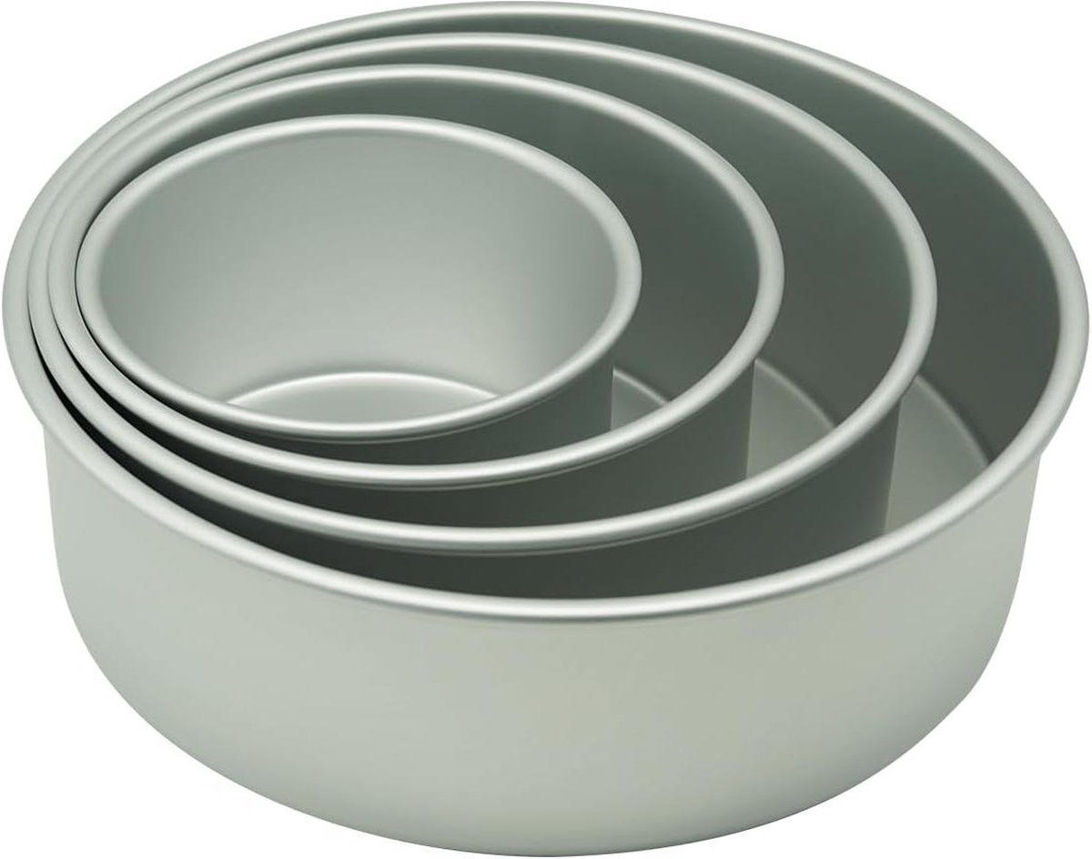 Springvorm Bakvormen Set Rond Extra Hoog 15/20/25/30 cm x 10 cm Taartvorm