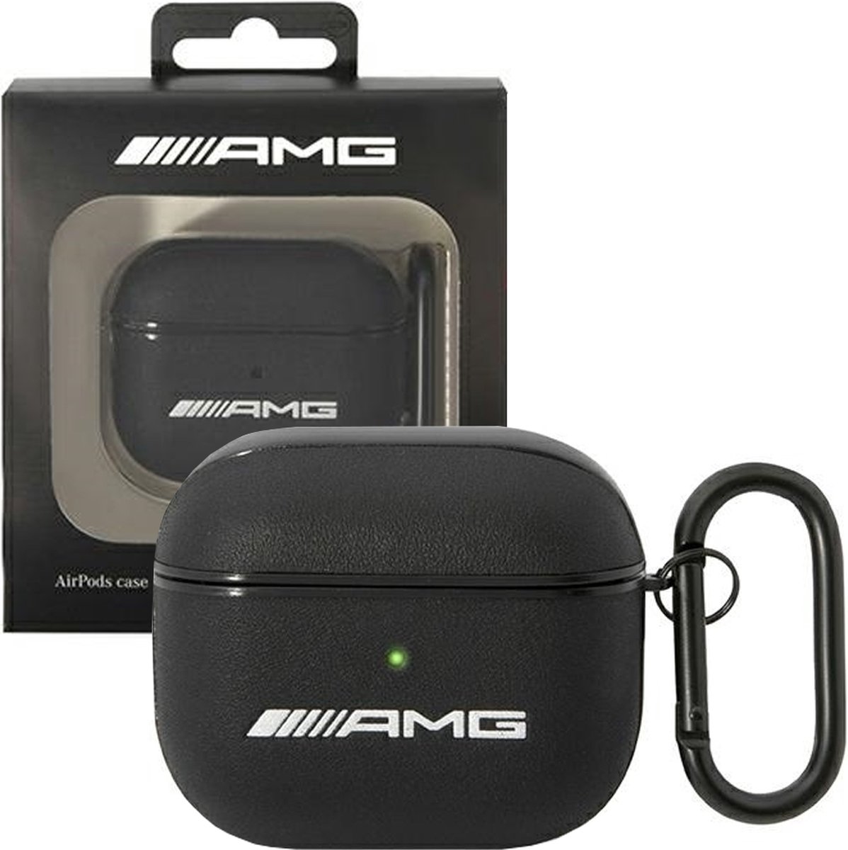 AMG AMA3SLWK AirPods 3 cover zwart/zwart leer