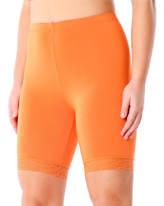 Merry Style MS-MS10-431-LE Dames Leggings - Sport - Vrijetijdsbroek - Kort - Viscose - Sporbroek - Yogabroek - Oranje - 4XL