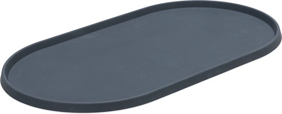 Designed by Lotte Placemat Oona - Hondenvoerbak - Silicone - Antraciet - 45x25x1,5 cm