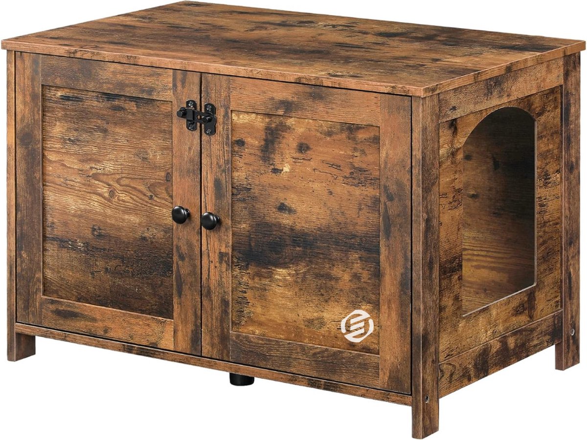 Equivera Kattenbak Ombouw – Kattenbak Kast – Kattenmeubel – Kattenkast – Kattenhuis – Kattenbak Container – Kattenbakkast – Kattenhuis Kattenbak – Kast Voor Kattenbak