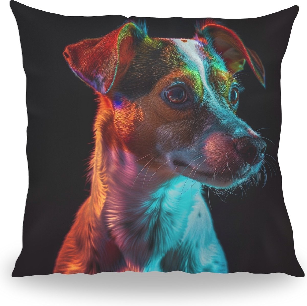 Kussen - Huisdier Portret - Jack Russel 1 Color - 50 cm