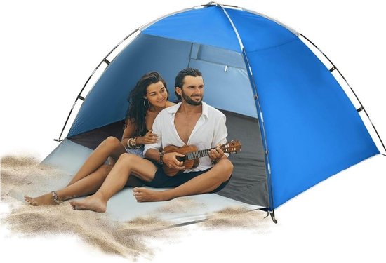Tente coquille de plage Tente solaire UV 80+ - Pare-vent pour tente de plage