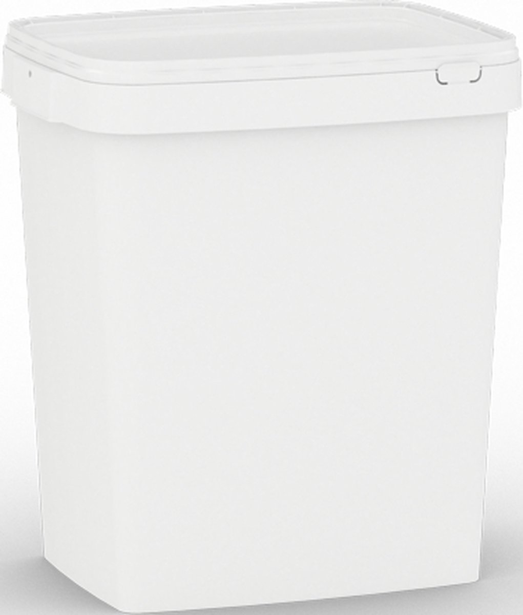 Goedkoopste 30 Liter Rechthoekige Emmer met Deksel - Geschikt voor Voedselopslag