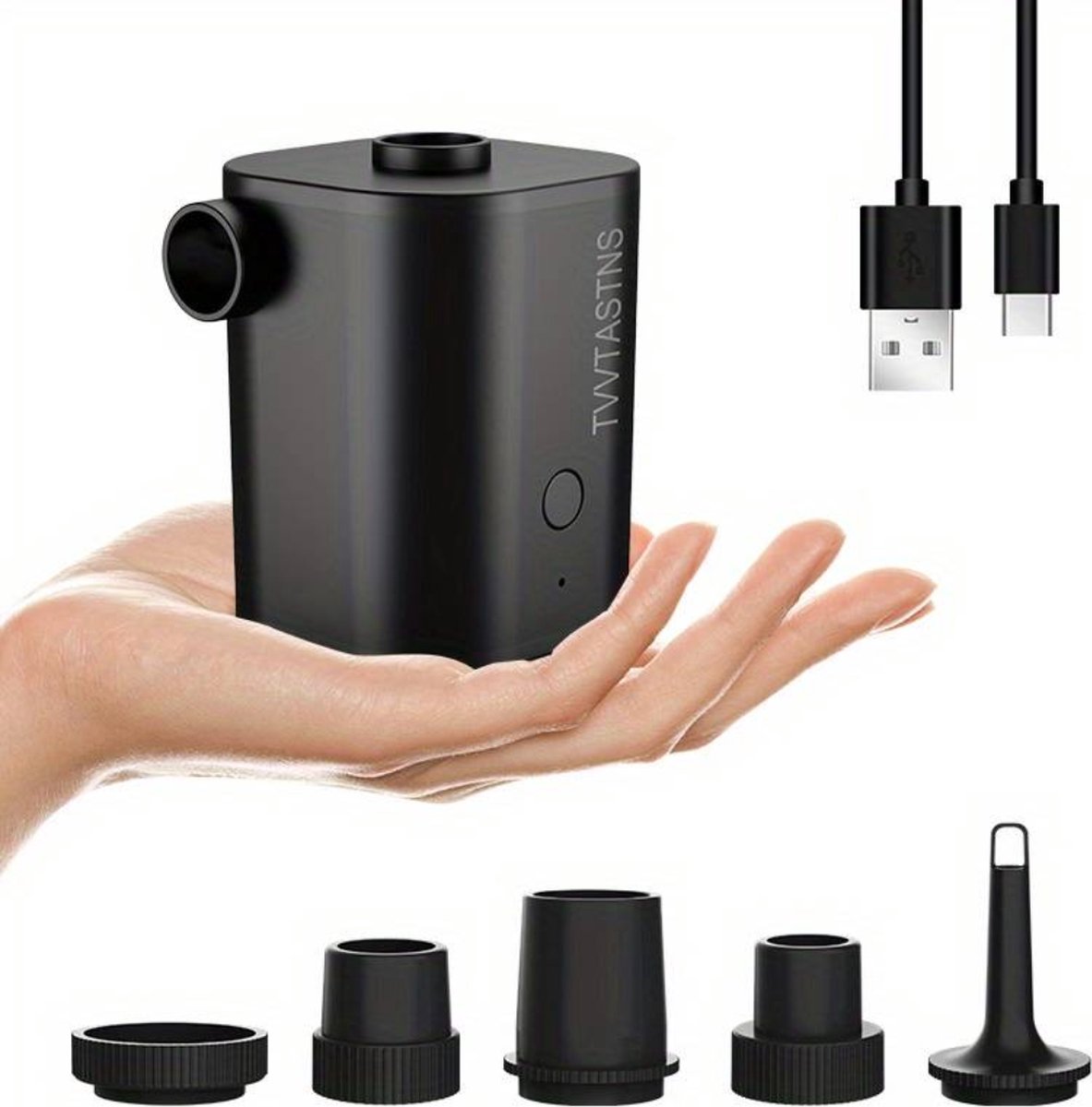 Nivard Luchtbedpomp - OpblaaspompLucht Pomp - Luchtpomp - Camping Pomp - Elektrisch - Zwart