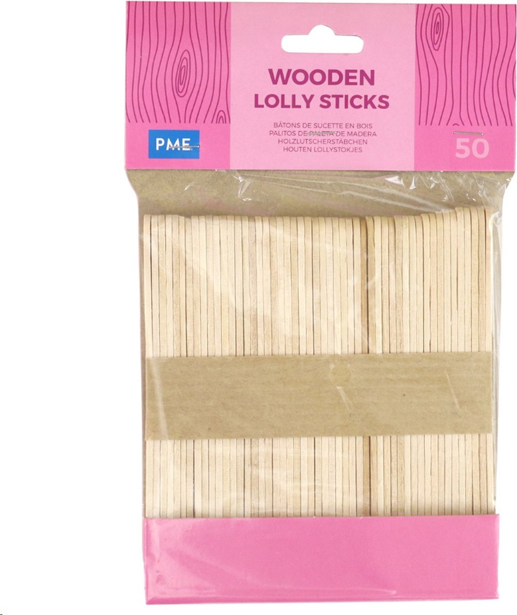 PME Lollystokjes Hout pk/50
