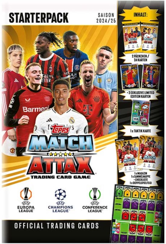 Topps Match Attax UEFA Champions League TC 2024/2025 – STARTER SET DE ...
