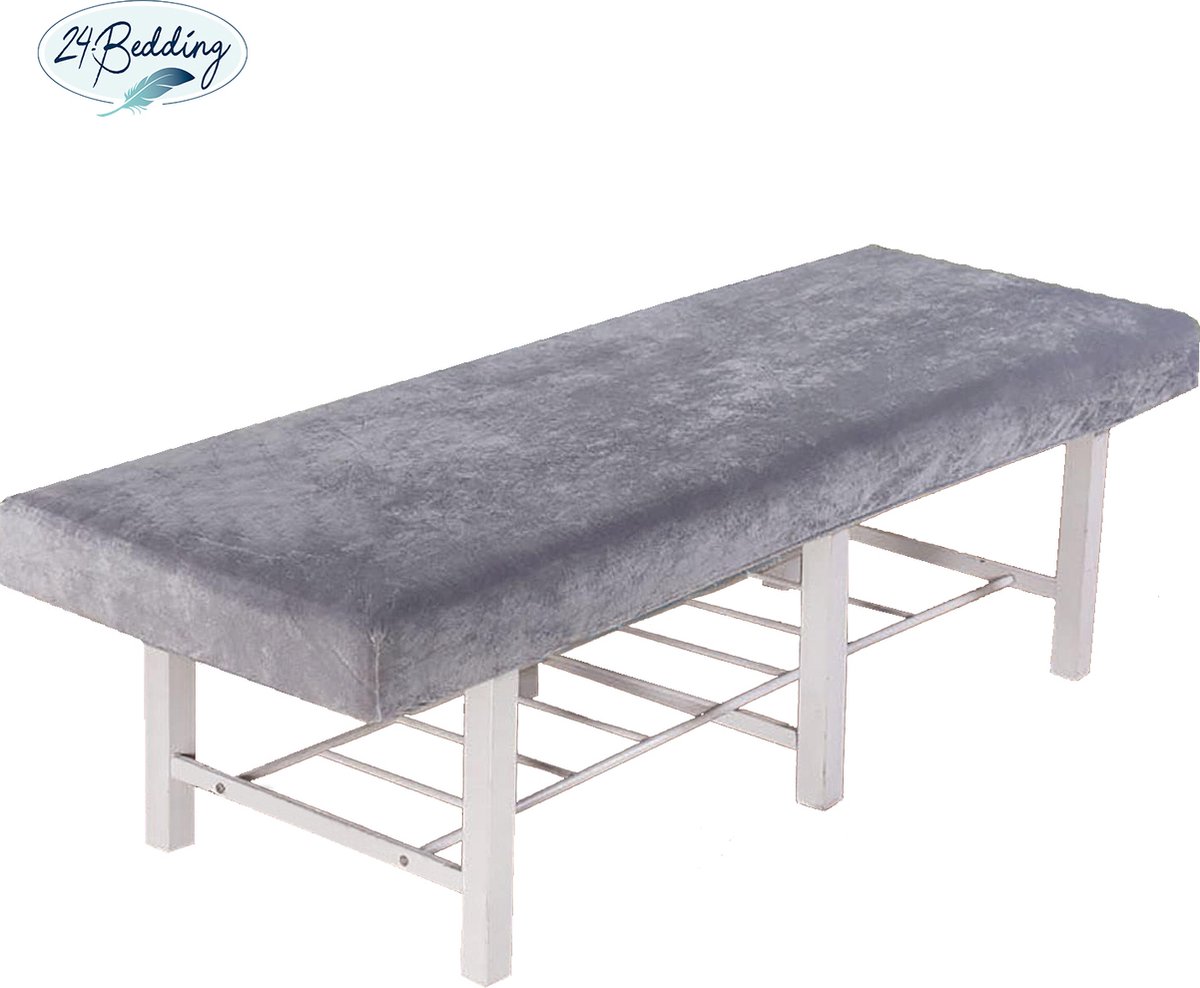 Goedkoopste 24-Bedding - Massagetafel Hoeslaken - Massagetafel hoeslaken Badstof - 70x200-210 cm donker Grijs