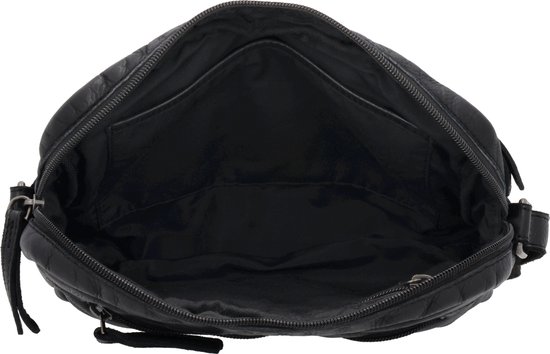 Sac à bandoulière Paint Rock de Hide & Stitches - Zwart - 100% Cuir