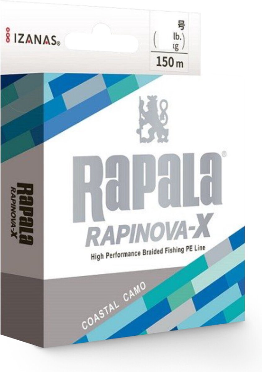 Rapala Rapinova-X Coastal Camo | 150m Coastal Camo 0.128mm 6.3kg