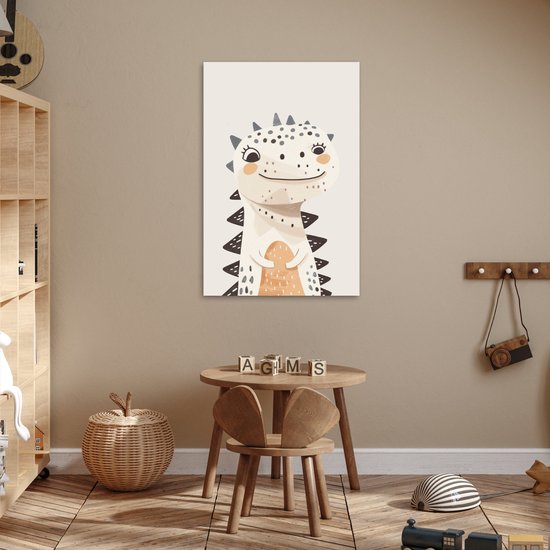 Affiche 40x60 cm - Dinosaurus - Couleurs pastel - Posters - Accessoires décoration chambre - Décoration murale chambre enfant - Décoration murale chambre bébé