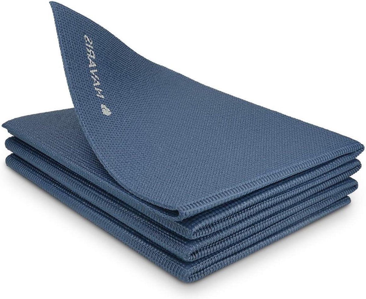 Opvouwbare yogamat voor reis - 4 mm dik - Antislip fitnessmat voor yoga pilates - Geschikt voor binnen en buiten